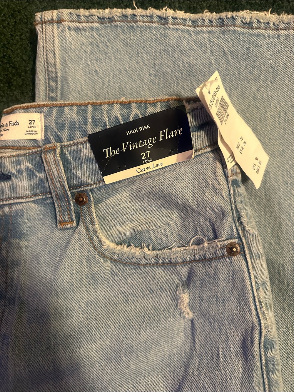 Abercrombie & Fitch Vintage Flare High Rise Women’s Jeans - Light Blue